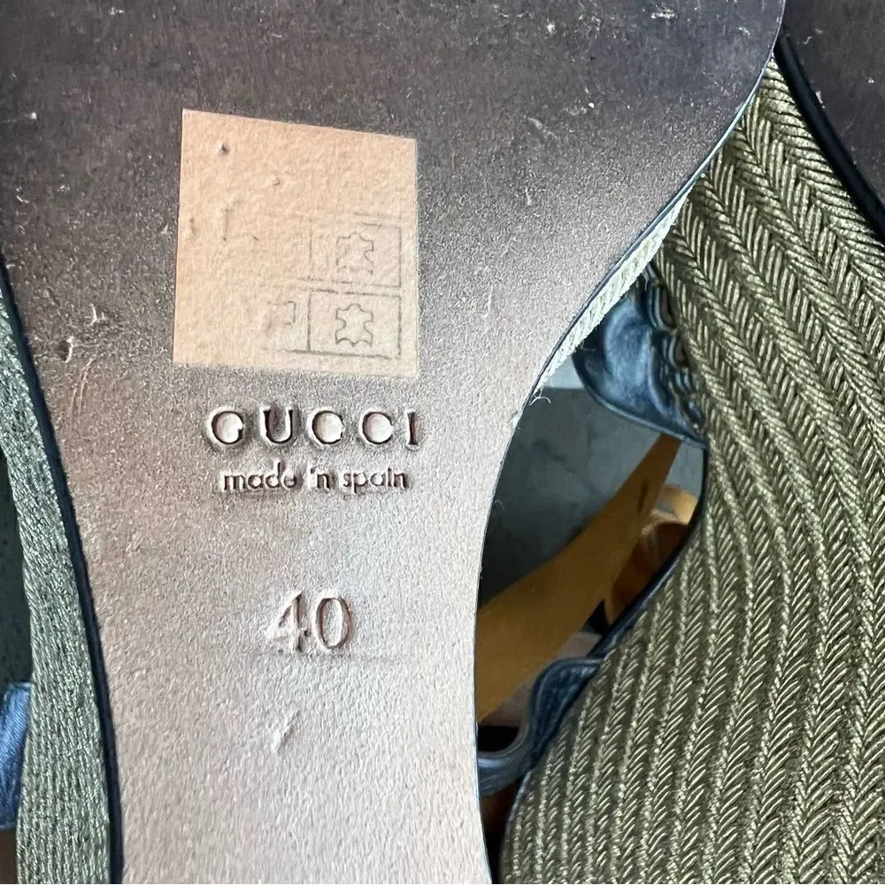 GUCCI Lilibeth leather espadrilles Size 40